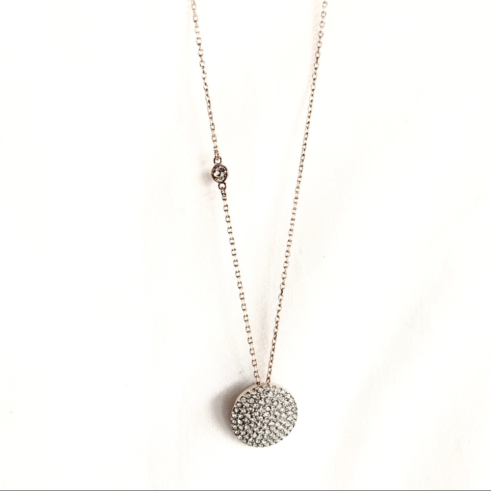 NWT MK rose Gold Tone crystal disc pendant - Picture 5 of 5